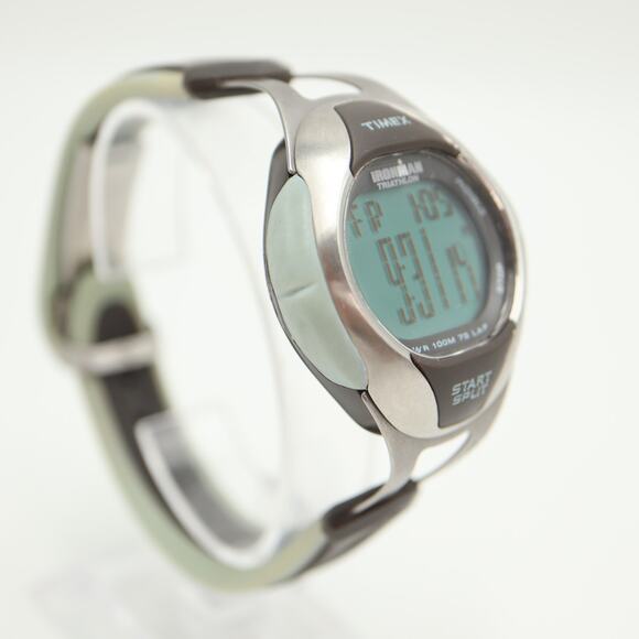 Timex Ironman Triathlon 36mm Unisex Watch Titanium Resin Band with New Battery - Picture 8 of 14